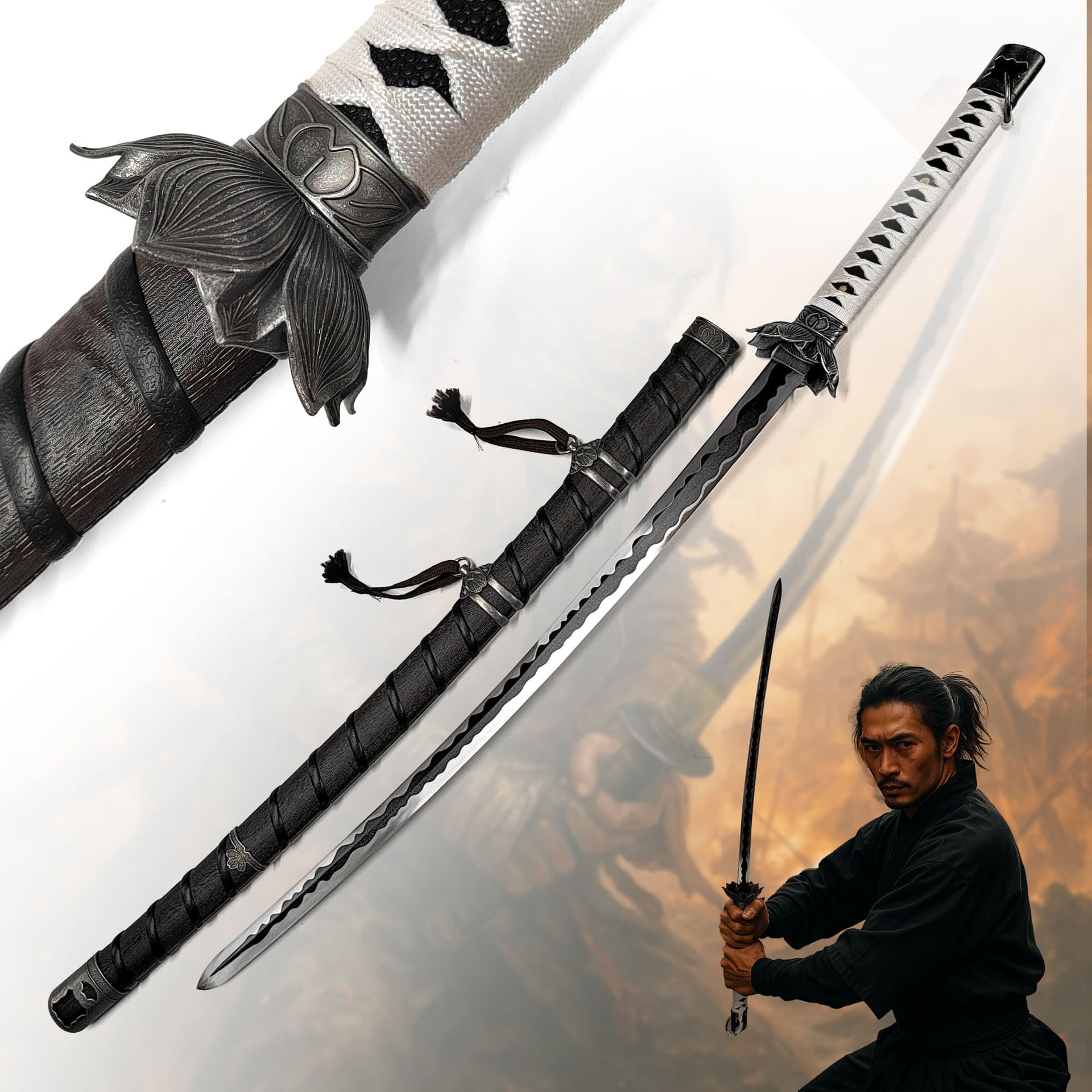 Sekiro: Shadows Die Twice – Black Mortal Blade Schwert mit Scheide