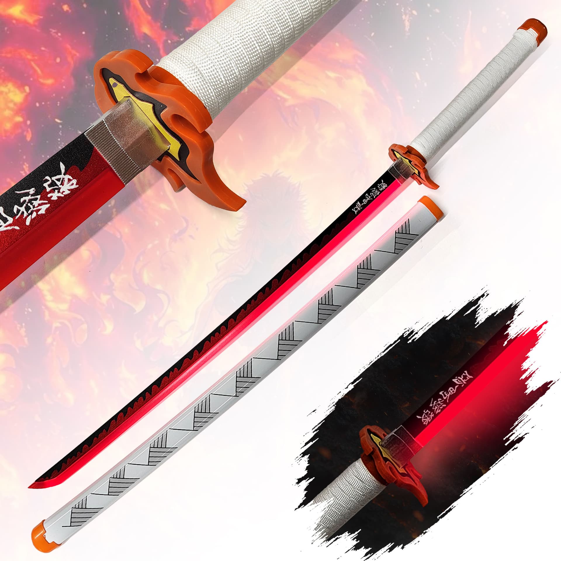 Demon Slayer: Kimetsu no Yaiba - Rengoku Kyoujurou Schwert - LED Version