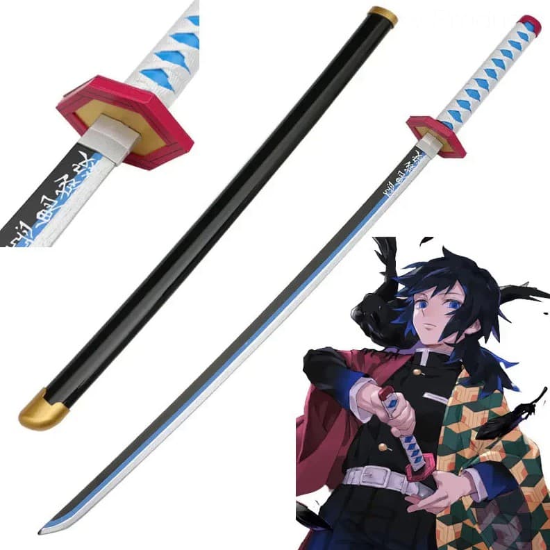 Demon Slayer: Kimetsu no Yaiba Tomioka Giyuu's Schwert mit schwarzer Scheide