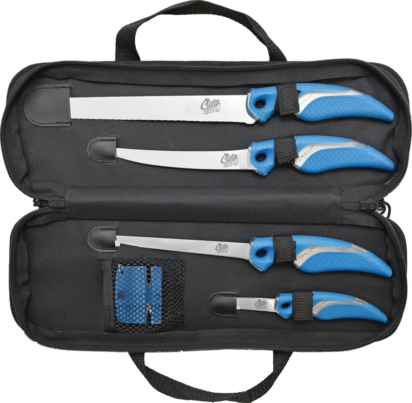 Cuda 6-teiliges Messer- und Schärfer-Set