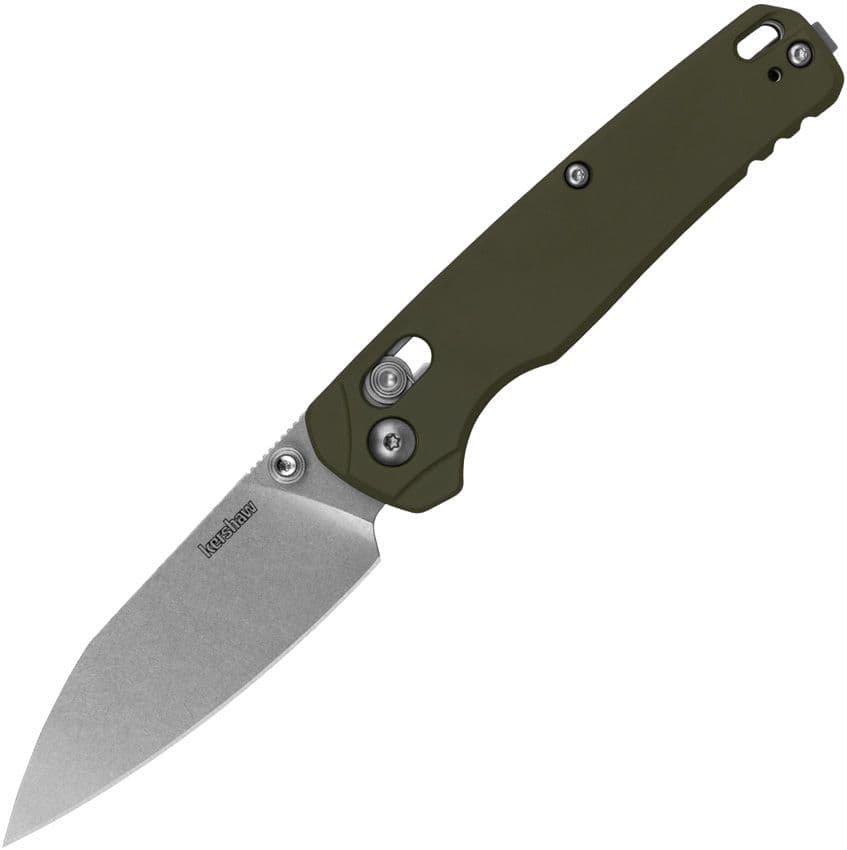 Bel Air, Drop Point-Klinge, OD-grüner Cerakote-Aluminiumgriff