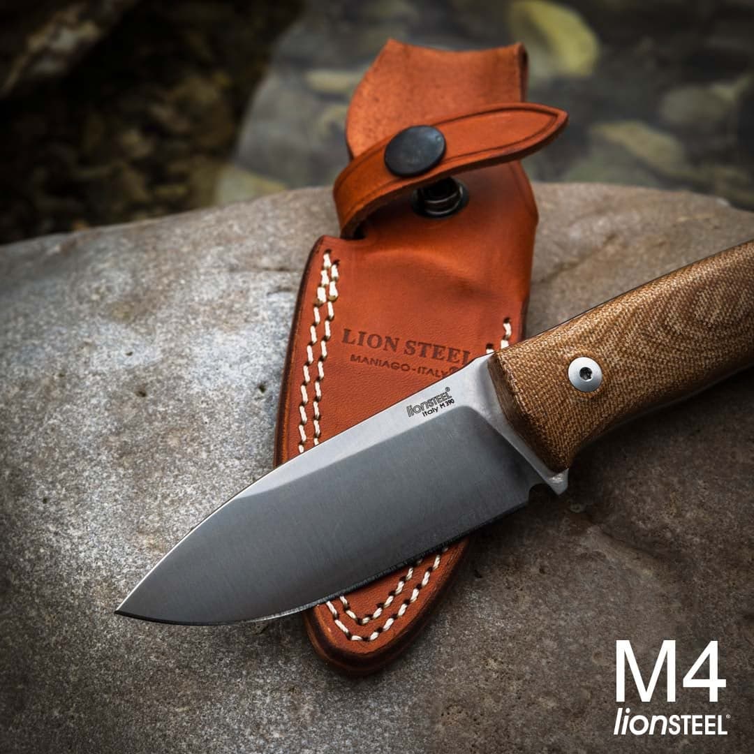M4, Festgestellte Klinge, Naturfarbenes Leinen-Micarta