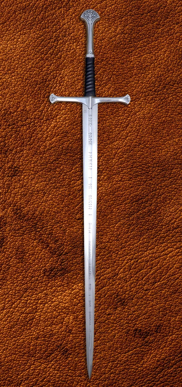 Anduril Schwert mit Klinge aus gefaltetem Stahl