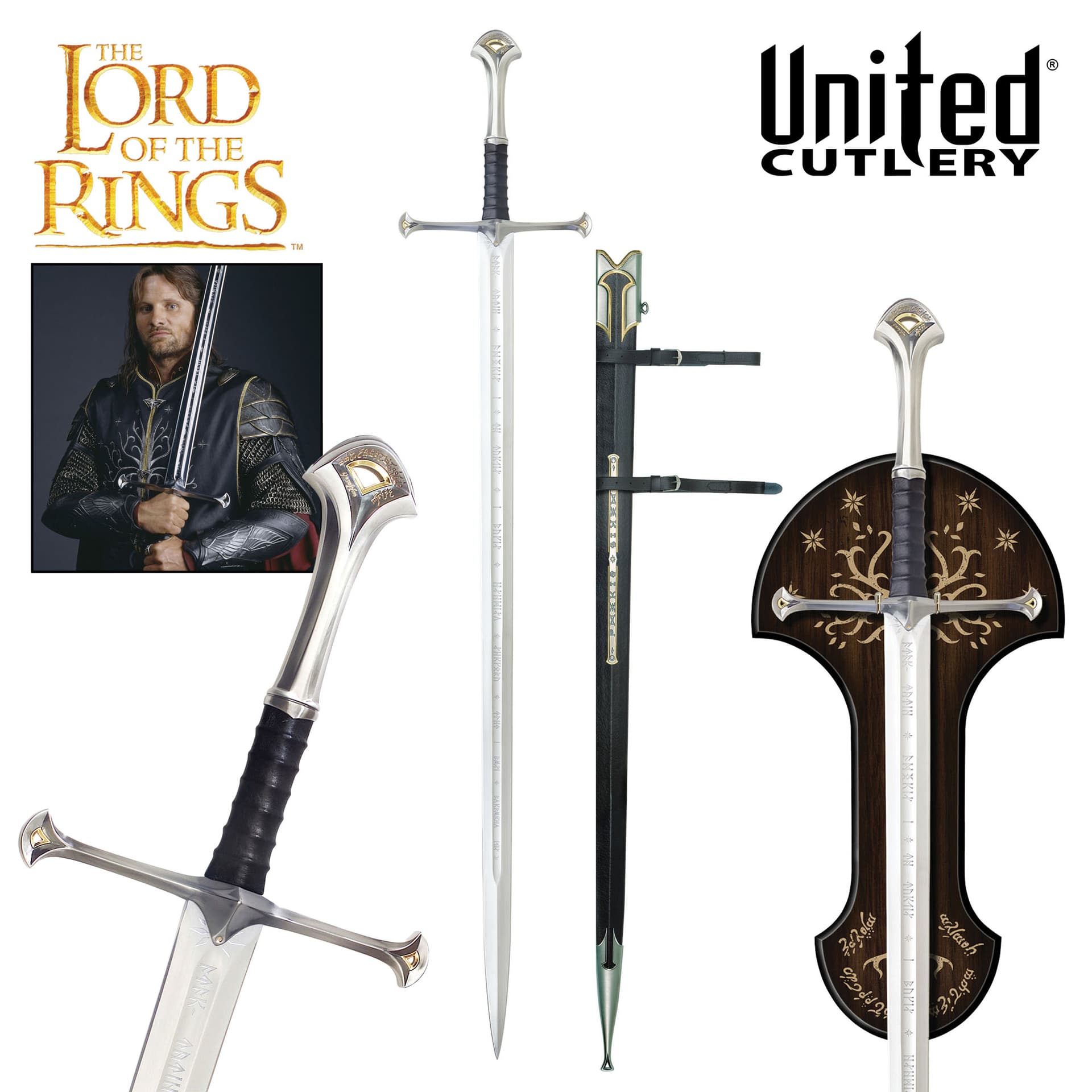 Anduril Schwert Mit Scheide (Bundle aus 14711 und 14739)