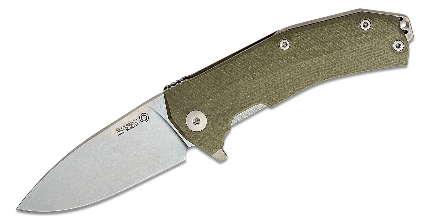Kur, Sleipner Stonewashed Klinge, OD Grüner G10 Griff