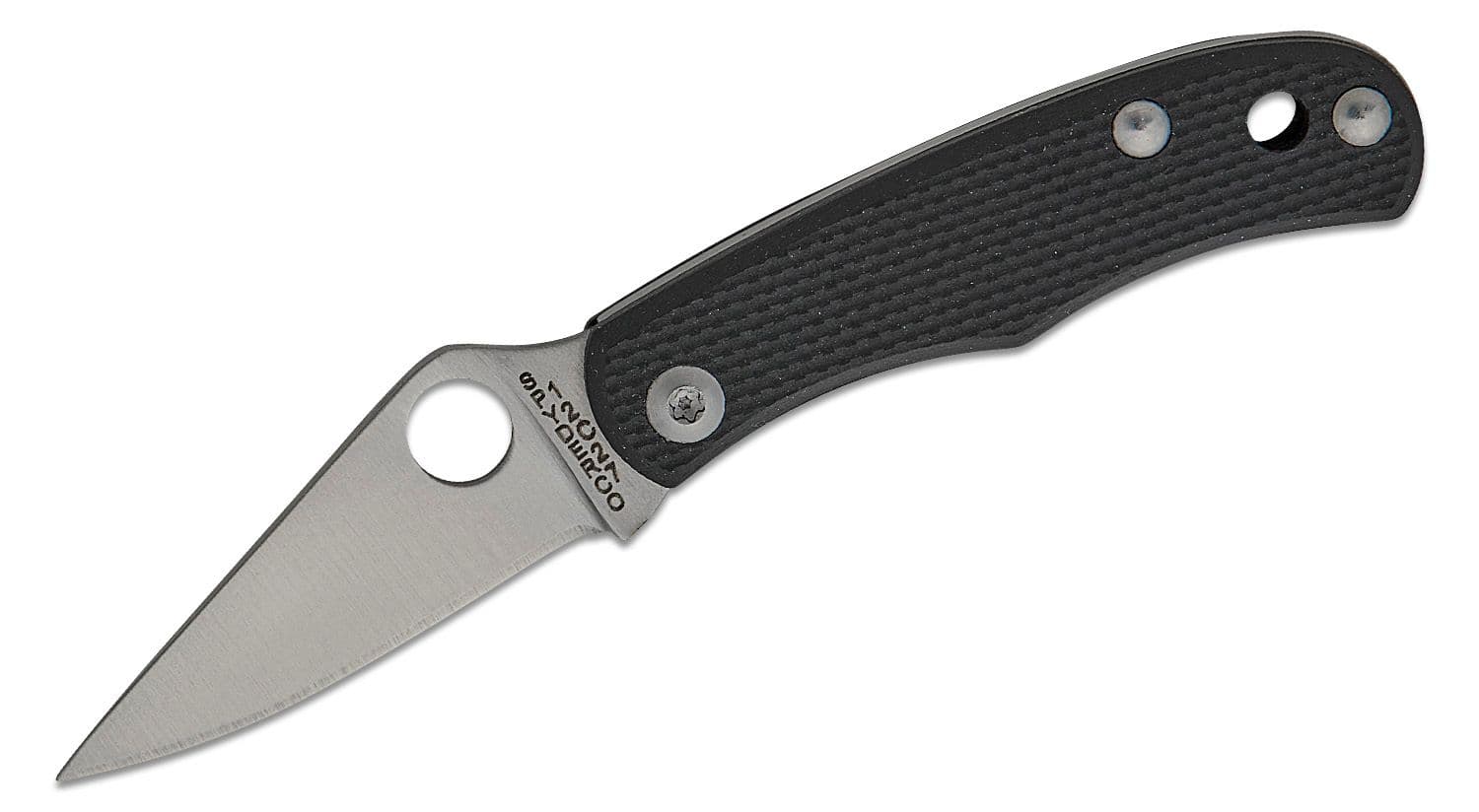 Bug, 12C27 Satin Plain-Klinge, schwarzer G10-Griff