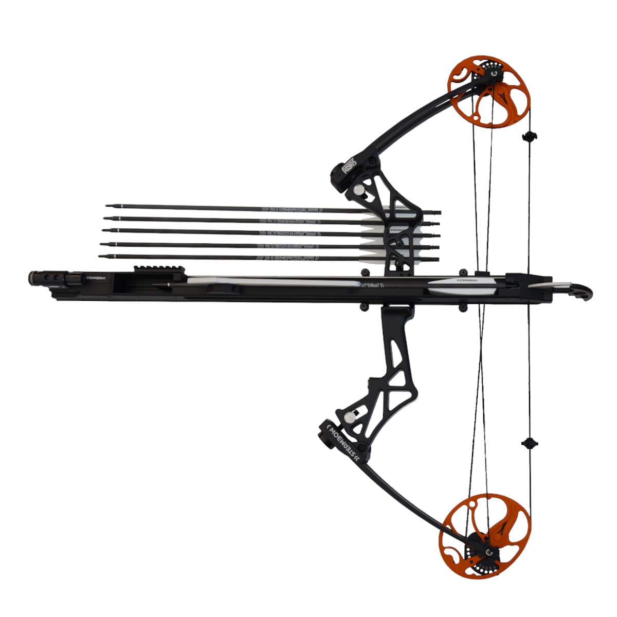 Steambow FENRIS – Komplettset inkl. Compoundbogen “M1” mit Laserzielvisier, orange cams
