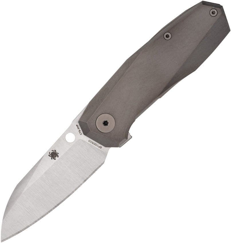 Techno 3, CTS-XHP Satin Plain Blade, Chamfered Titanium Handle
