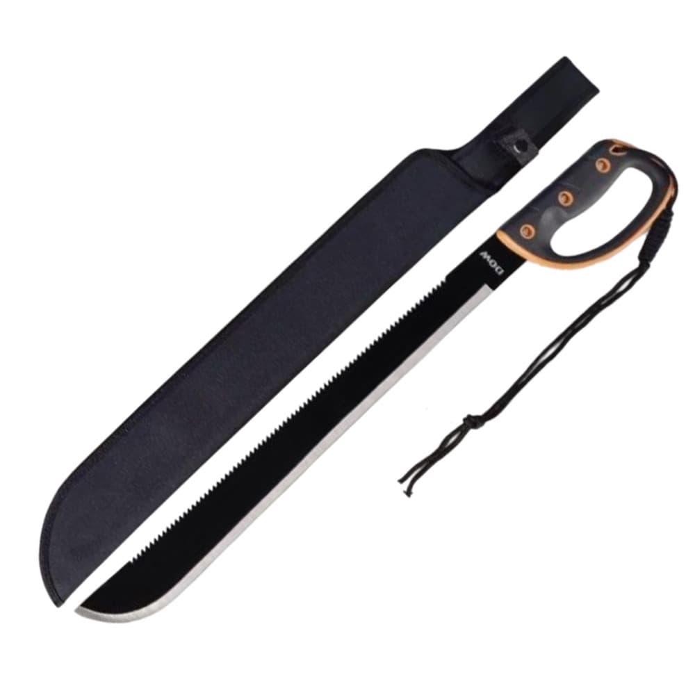 Massive Bushcraft Machete mit Sägerücken & Scheide