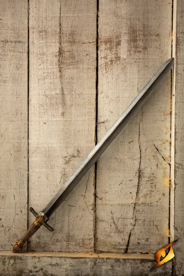Duellschwert, helles Holz & Gold – 98 cm