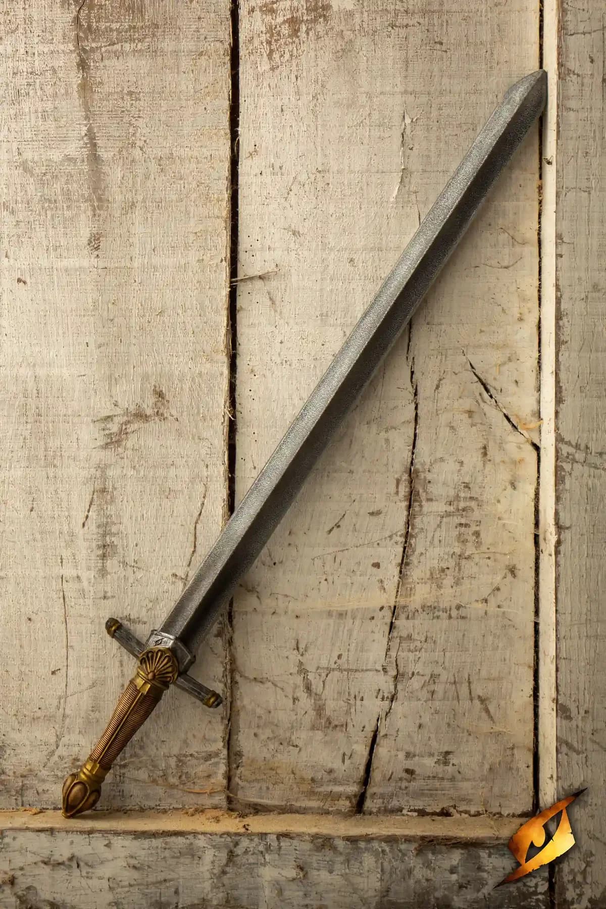 Duellschwert, helles Holz & Gold – 85 cm