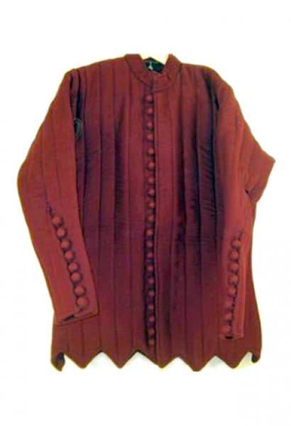 Gambeson – bordeauxfarben (spätes 14. Jahrhundert), Größe L