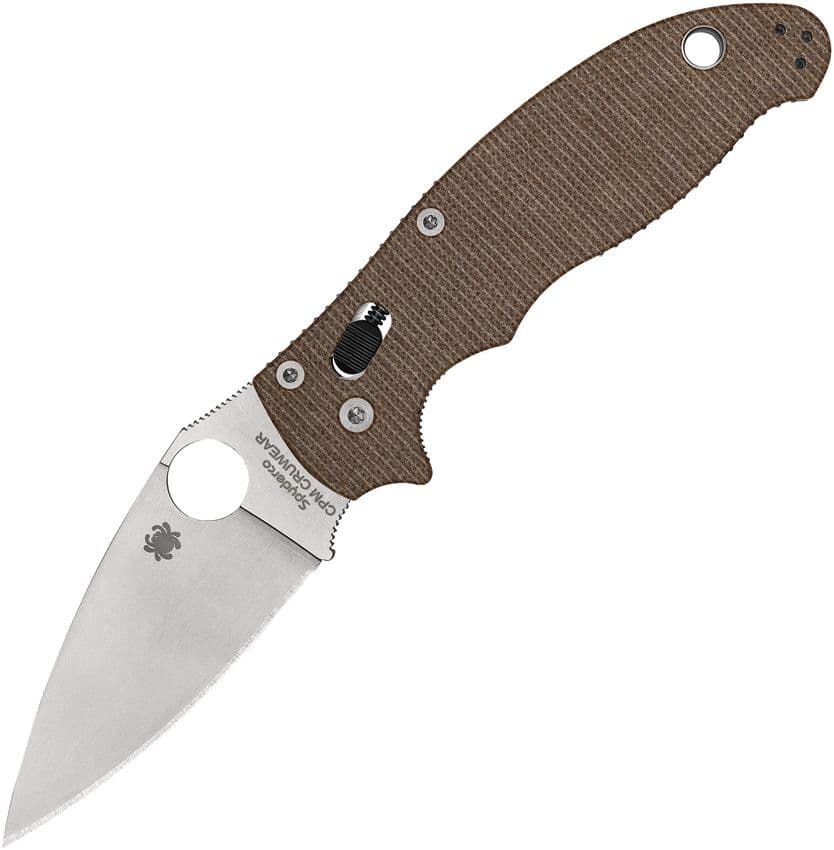 Manix 2, Brown Canvas Micarta Handle