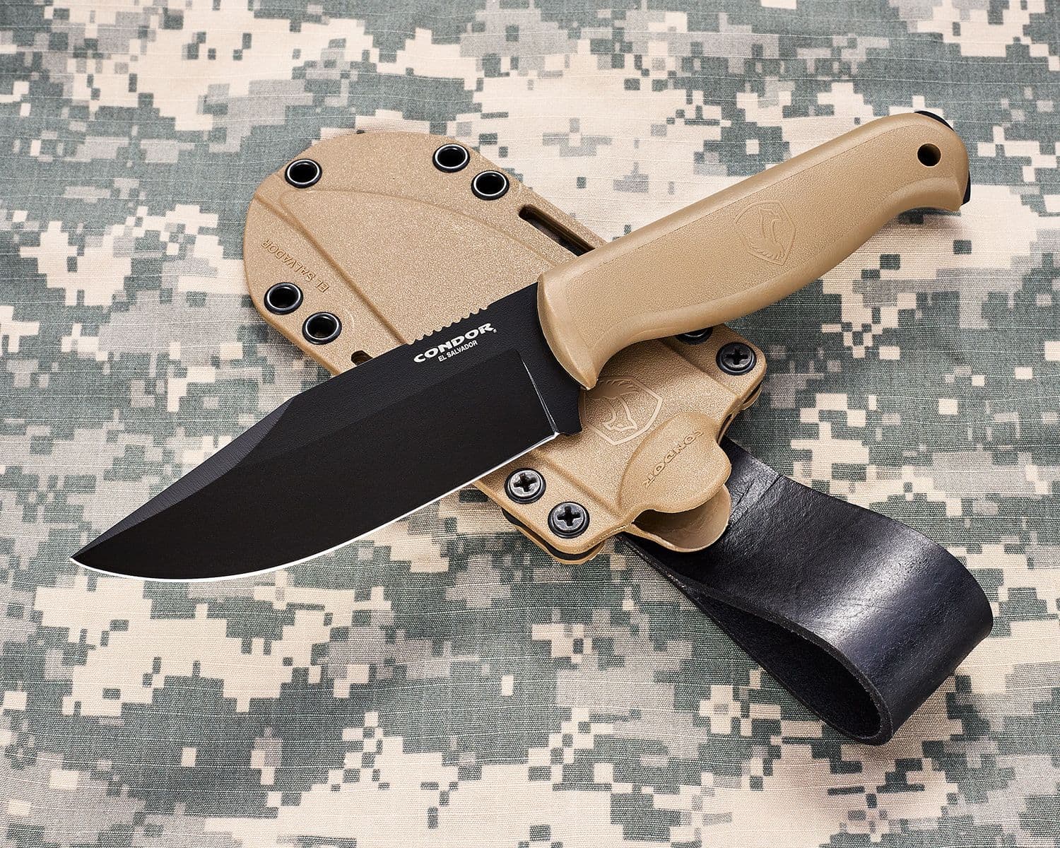Fighter Messer, Hellbraun