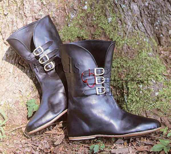 Mittelalterliche Lederstiefel, Größe 41