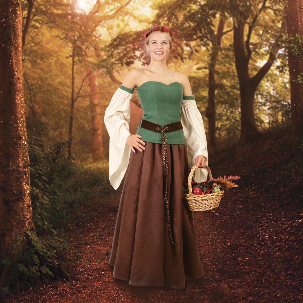 Mittelalterliches Waldkleid, Größe XL