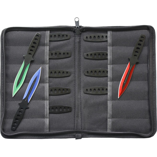 Wurfmesserset 12tlg. Bunt