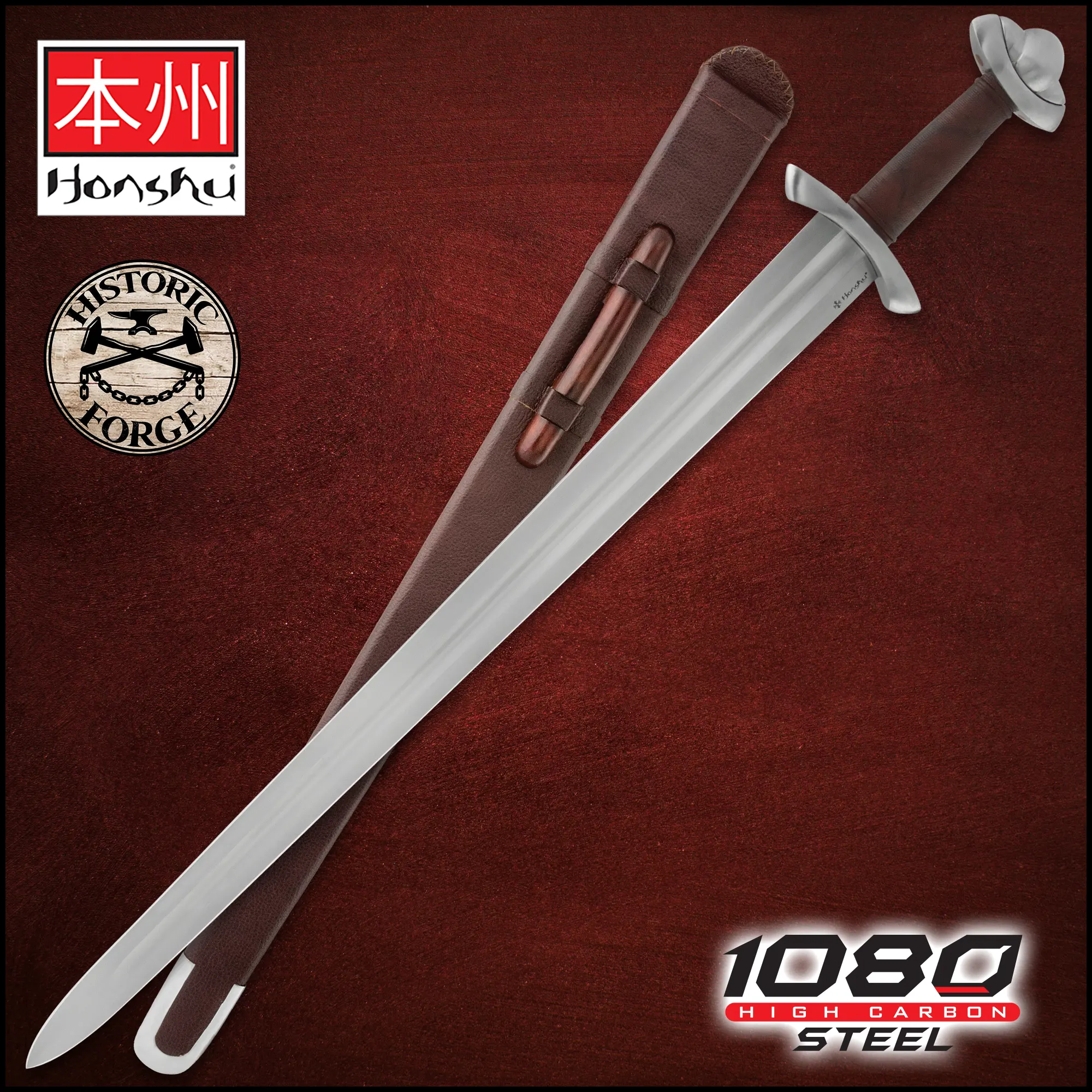 Honshu Historic Forge Nordisches Wikingerschwert aus dem 10. Jahrhundert