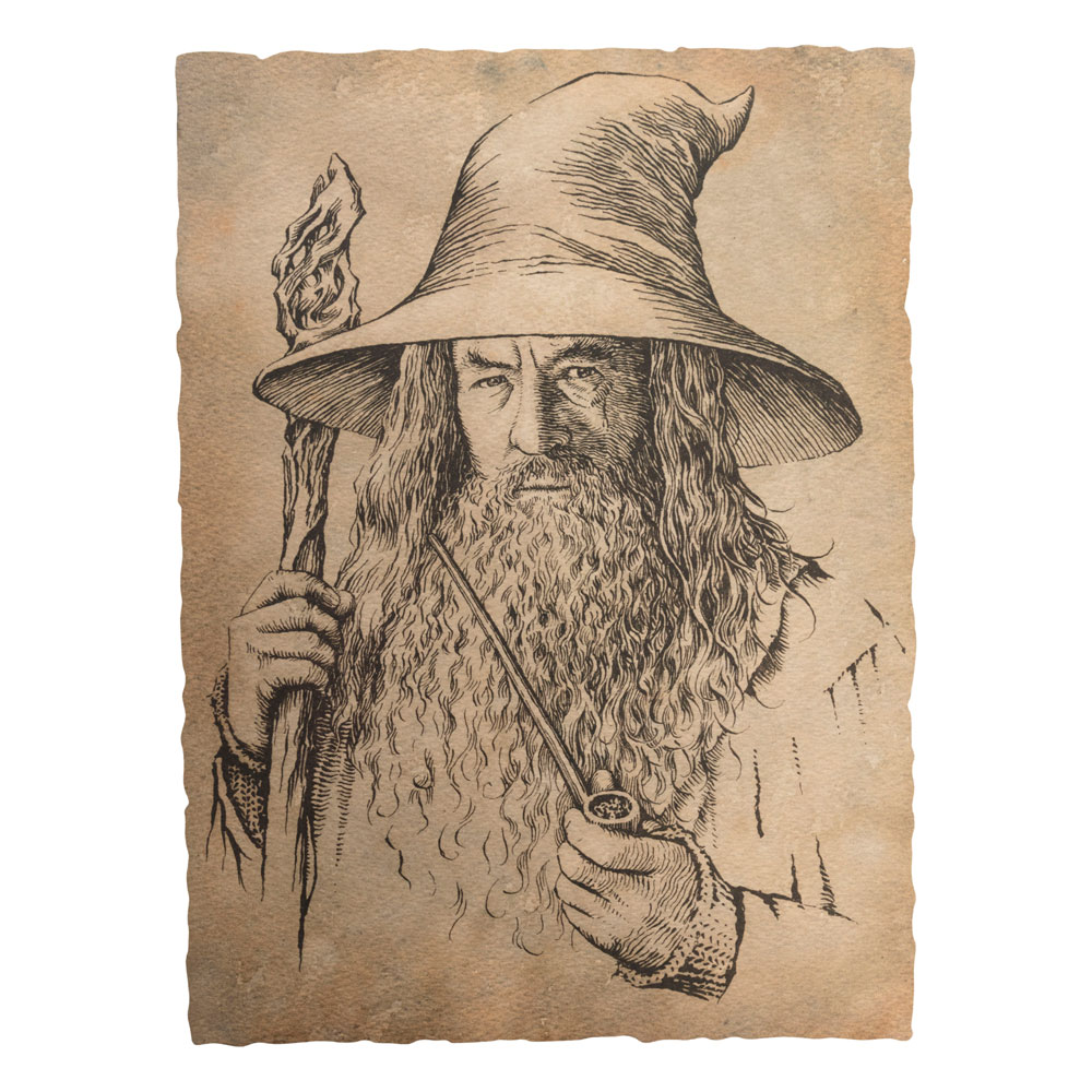 Der Hobbit Kunstdruck Portrait of Gandalf the Grey 21 x 28 cm