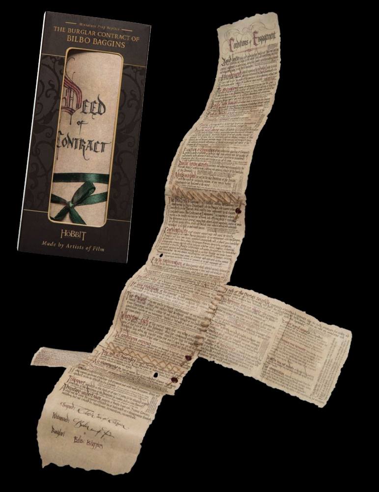 Der Hobbit Mini Replik Bilbo´s Vertrag