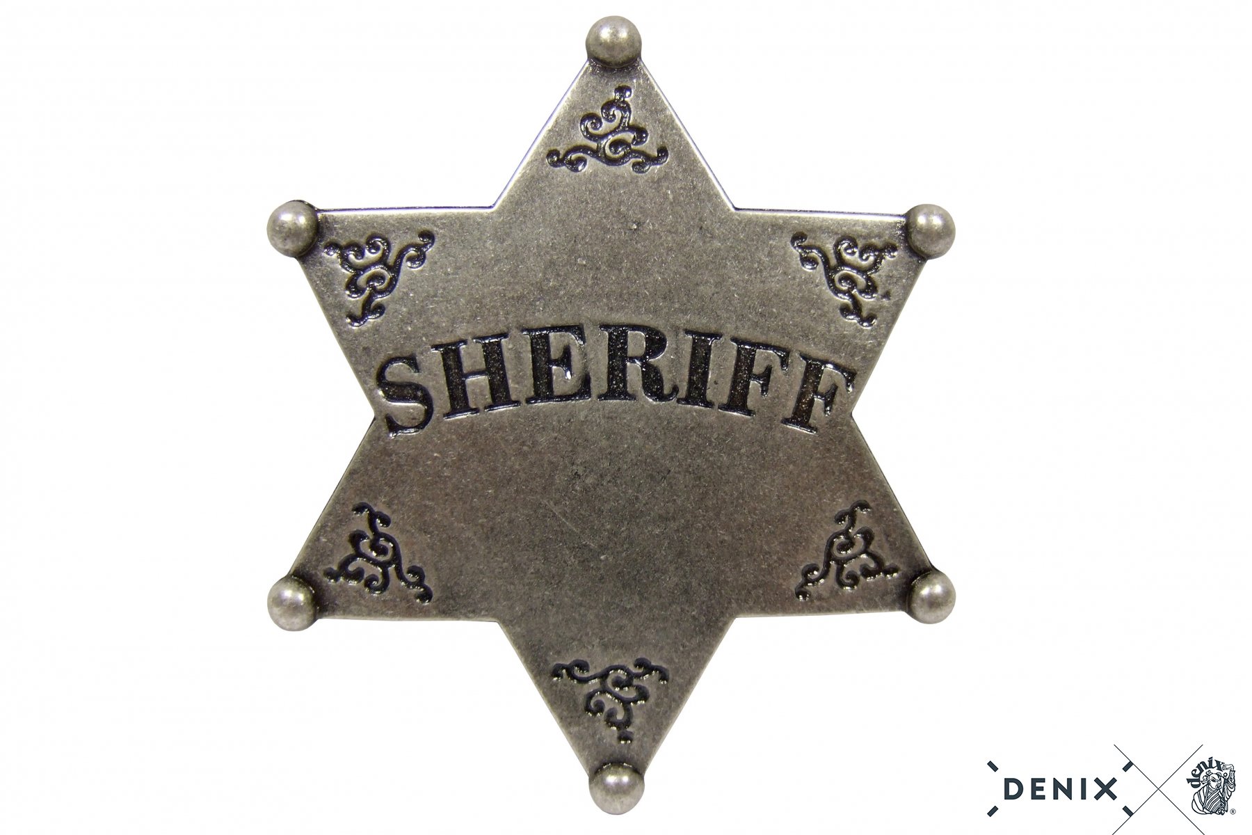 10 St. Sheriffstern, grau, aus Metall