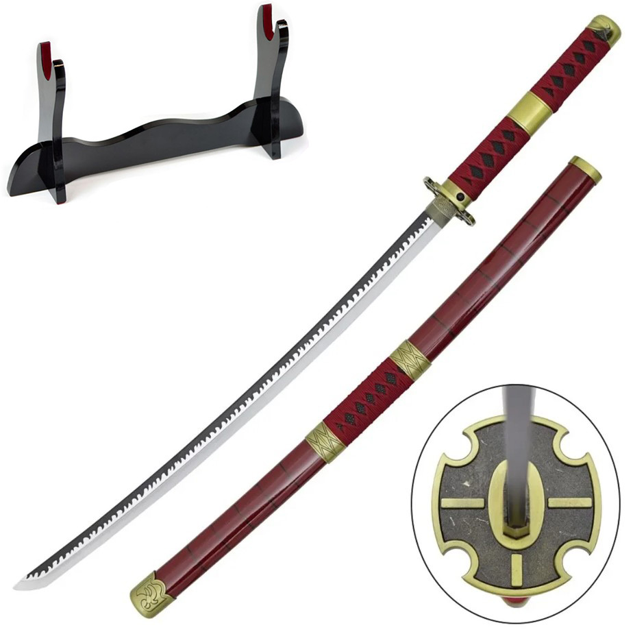 One Piece – Sandai Kitetsu Katana mit Scheide (Stahlklinge mit LED-leuchtender Klingenkante)
