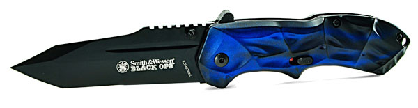 S&W Black Ops Springmesser Smoke-Blue (Schwarze Tantoklinge)