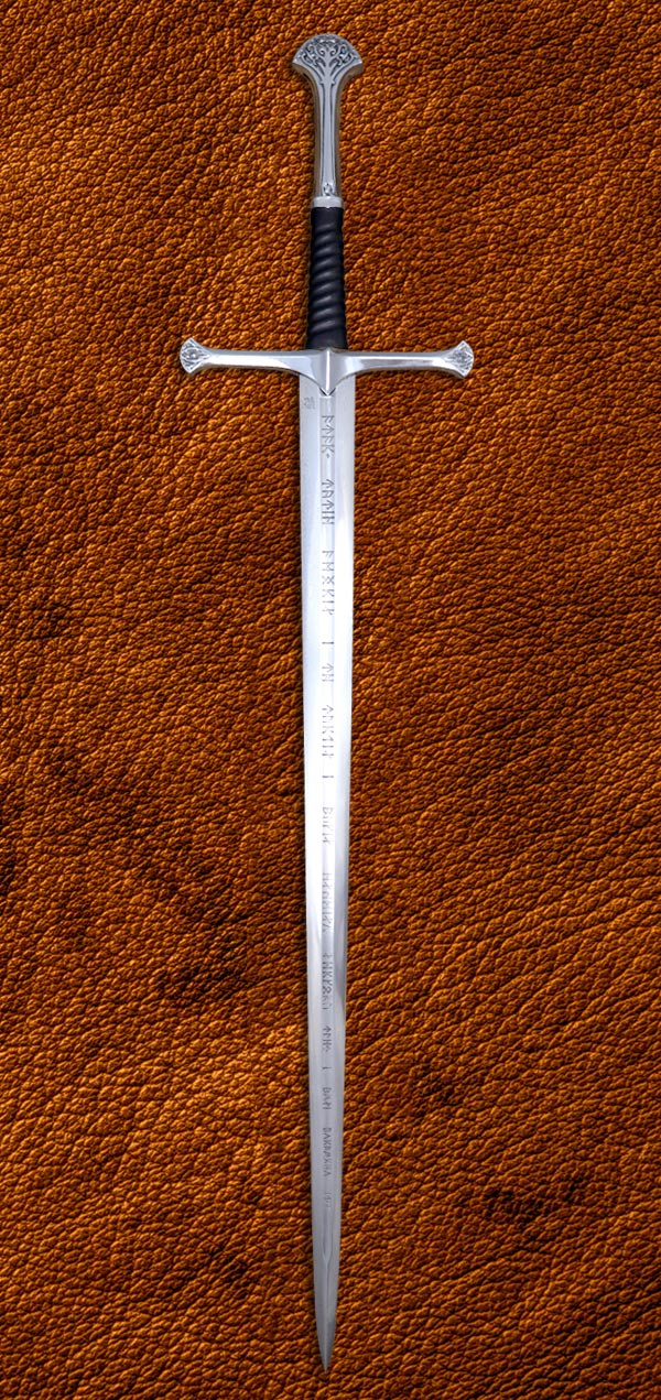 Anduril Schwert mit Klinge aus gefaltetem Stahl