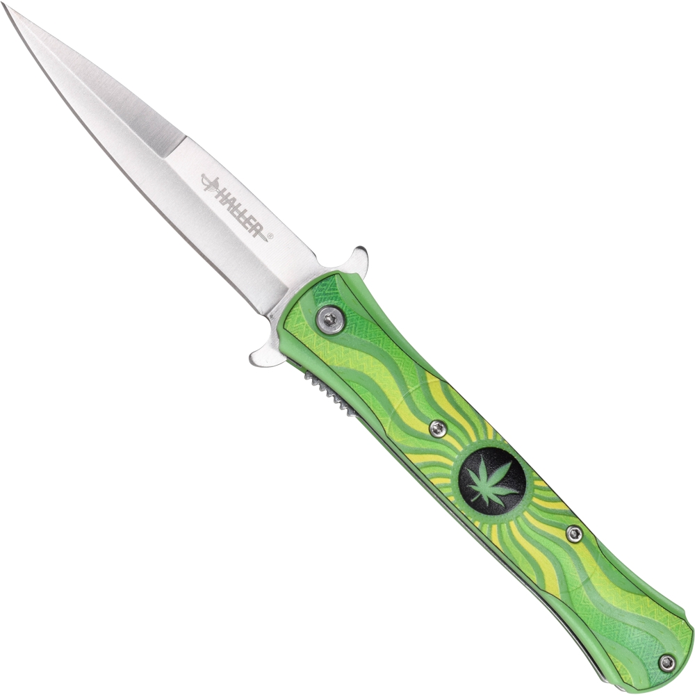 Stiletto Taschenmesser glowing in the dark