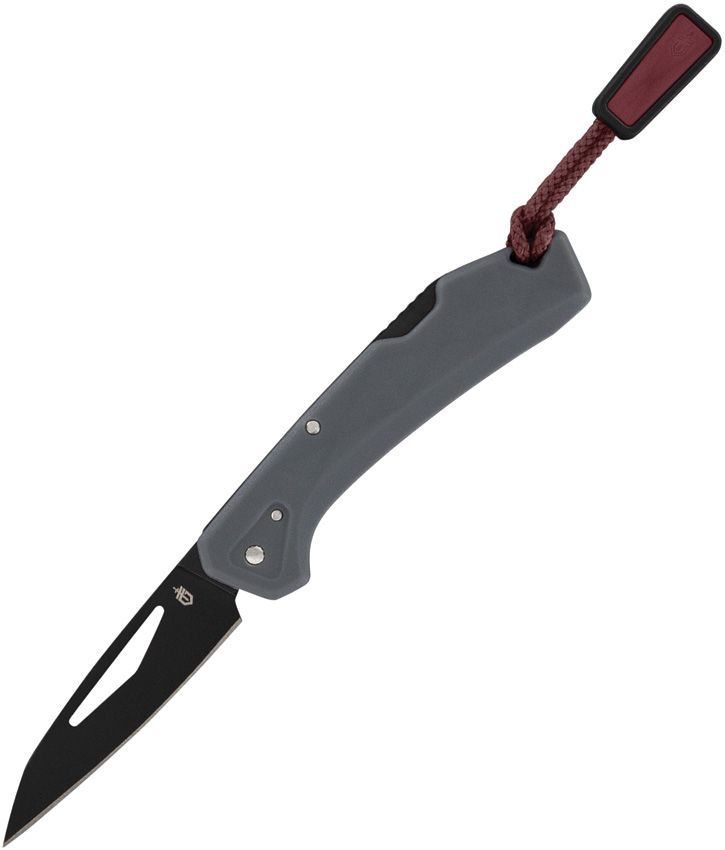 LST Mini, schwarze Wharncliffe-Klinge, Grauer GFN-Griff