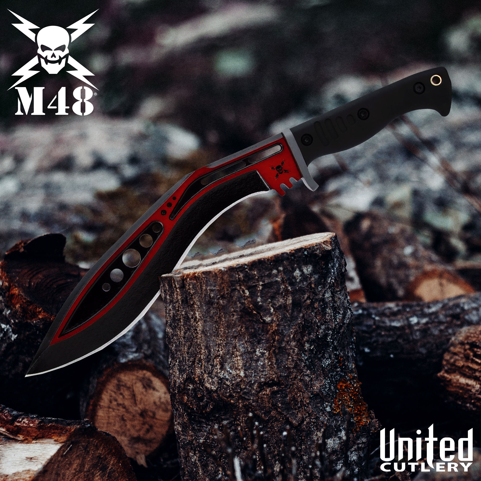 M48 Rotes Taktisches Kukri mit Scheide