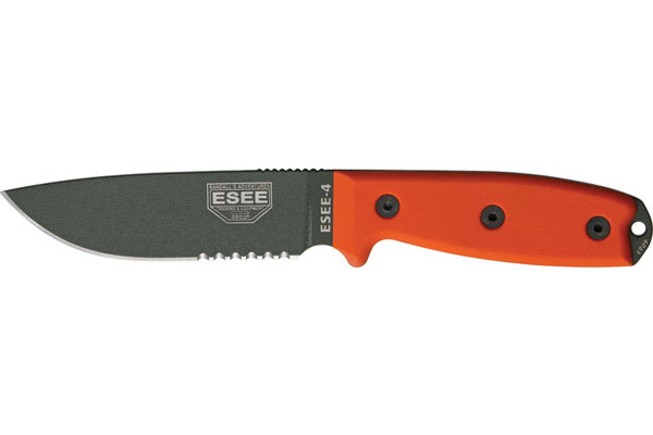 Esee Modell 4, teilweise gezahnt mit Kydexscheide, MOLLE