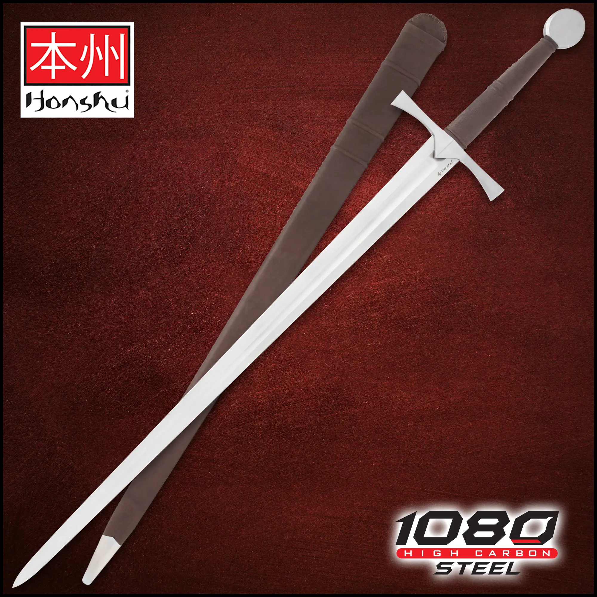 Honshu Historic Geschmiedetes Zweihändiges Mittelalterschwert