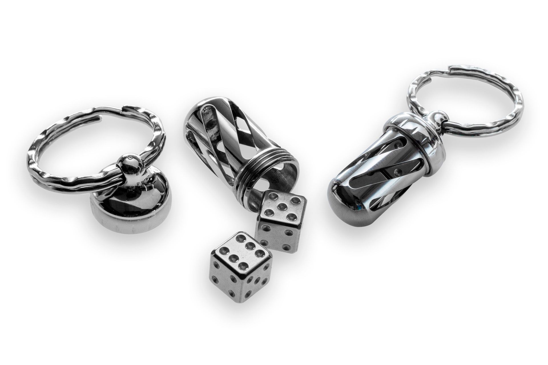 Edelstahl Acorndice Schlüsselbund Anhänger