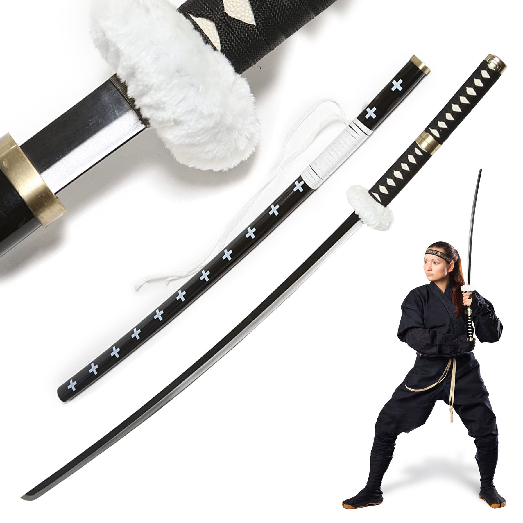 One Piece - Trafalgar Law Schwert schwarzer Griff 125 cm