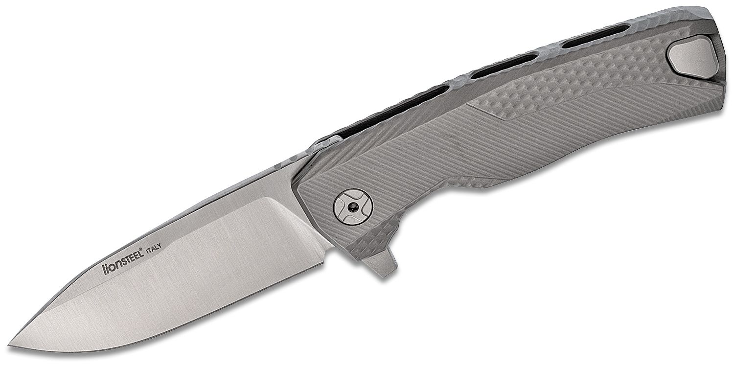 ROK G, M390 Satinklinge, grauer Titangriff