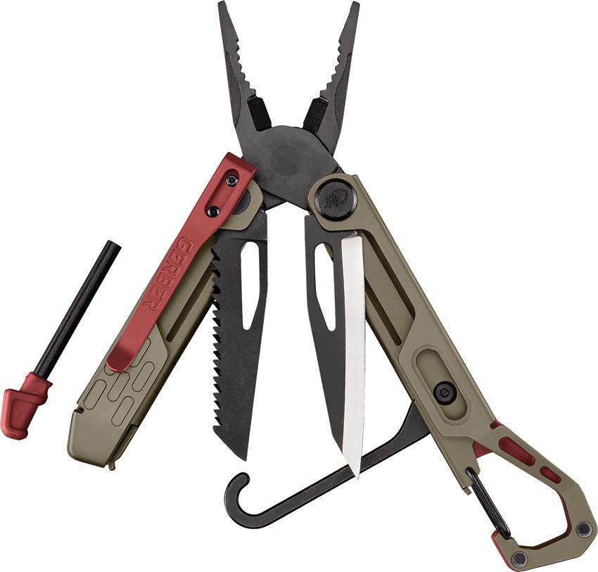 Gerber Stakeout Spark Multifunktionszange, Coyote Brown Edelstahlgriff