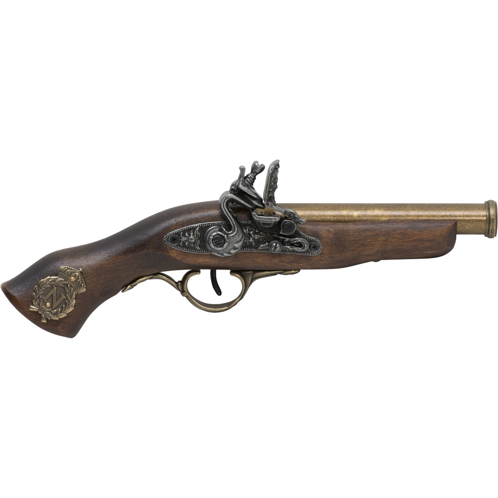 Deko-Pistole Napolean mit Holzgriff