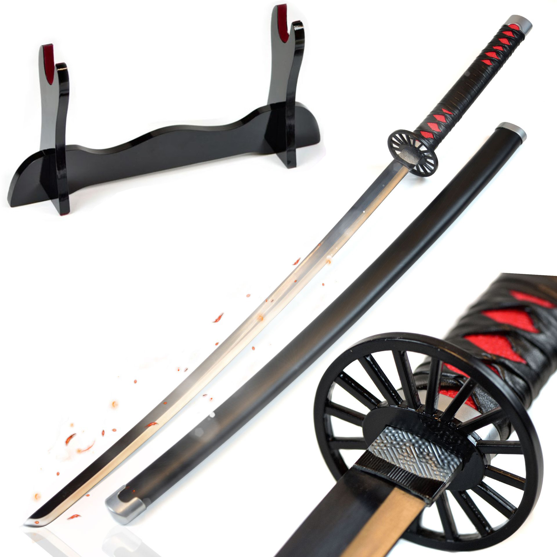 Demon Slayer – Tanjirou Kamados Nichirin-Katana mit Scheide (Stahlklinge mit LED-leuchtender Klingenkante)