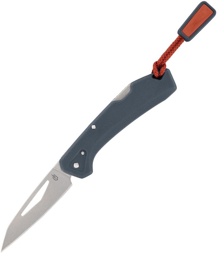 LST Mini, Stonewashed-modifizierte Wharncliffe-Klinge, Urban Blauer GFN-Griff