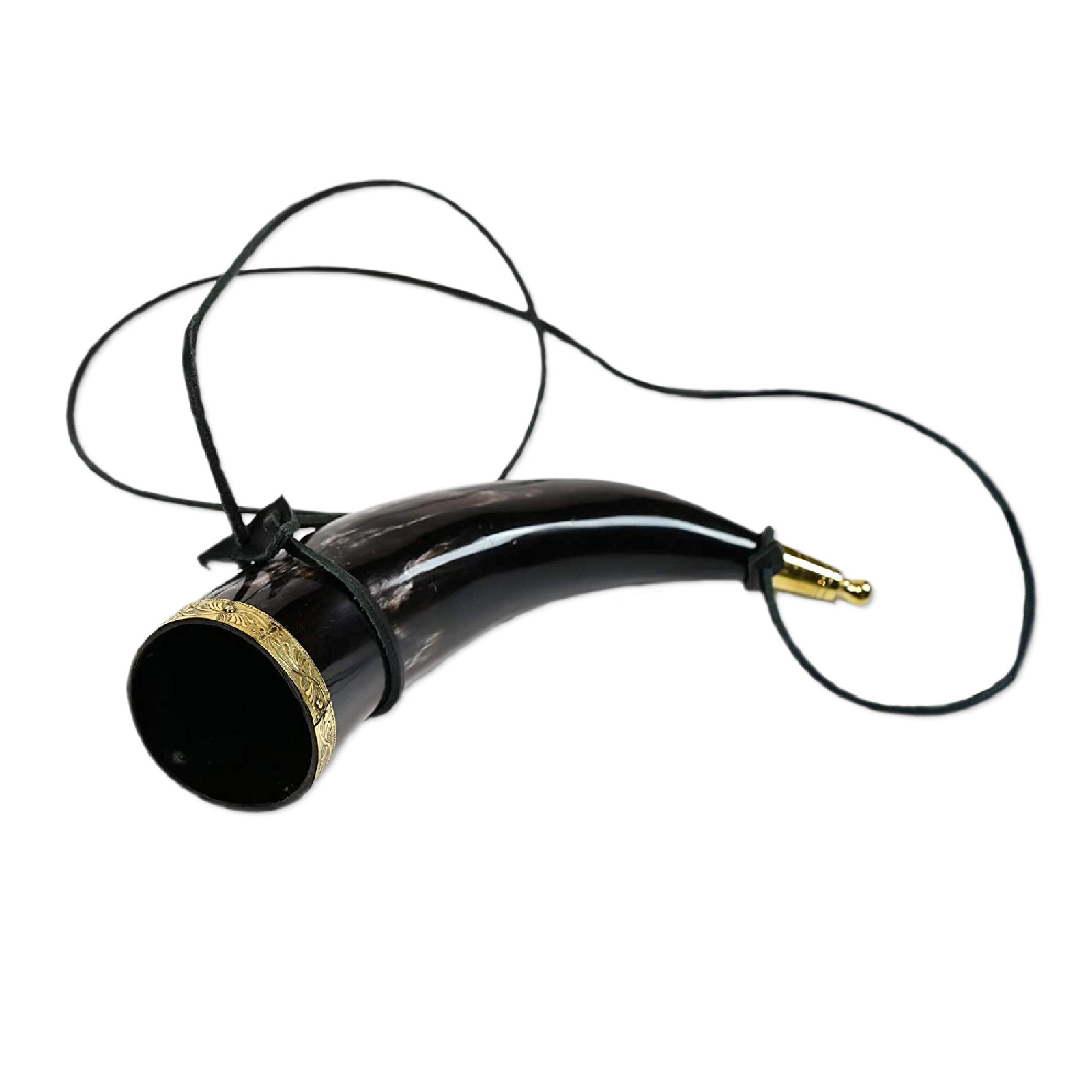 Wikingerhorn mit Schultergurt aus Leder