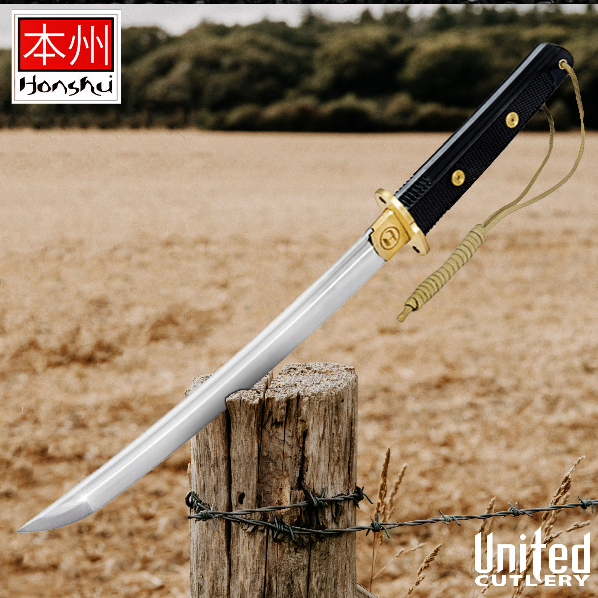 Honshu Vollerl Taktisches Wakizashi mit Scheide