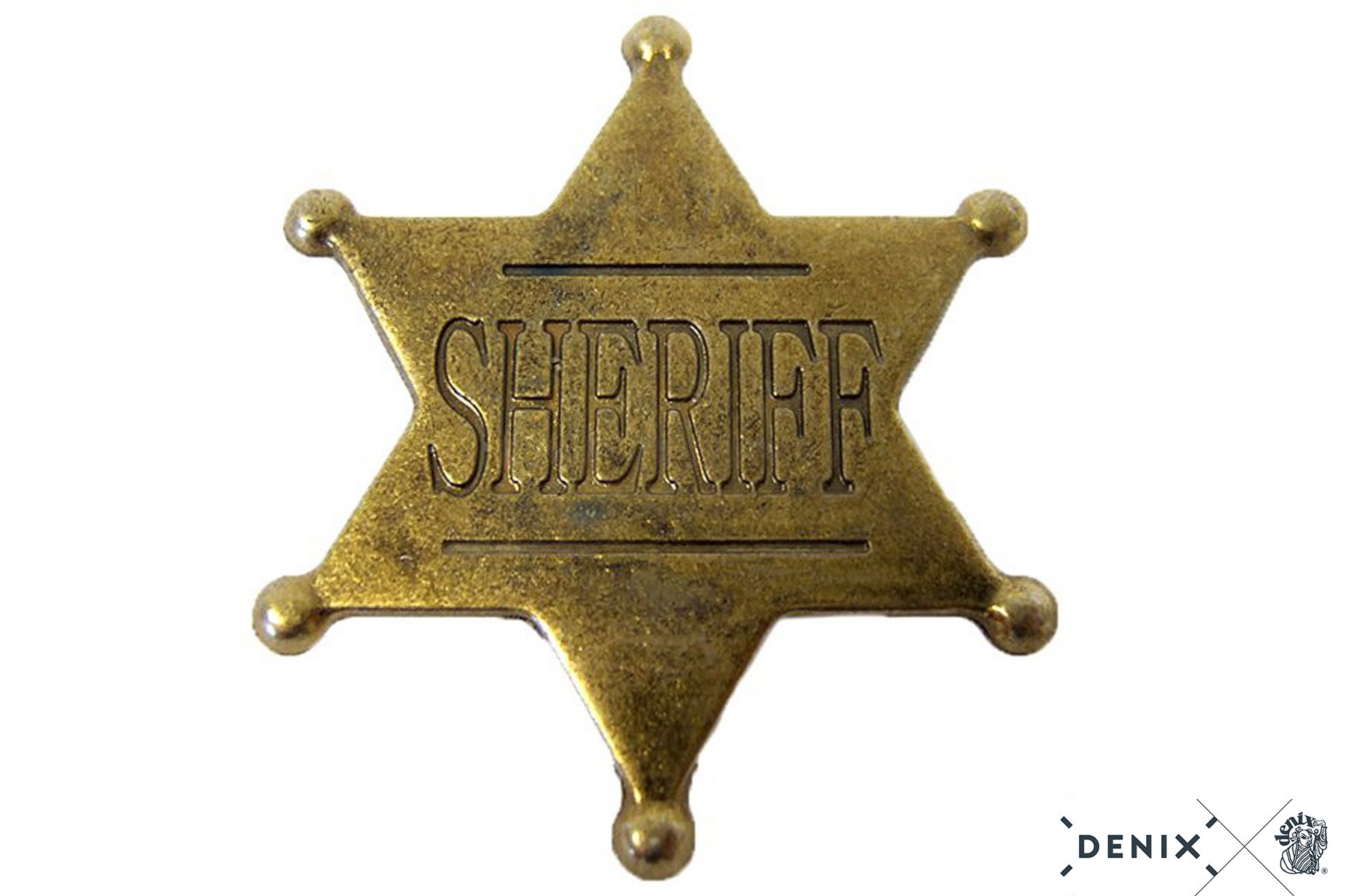 10 St. US Sheriff Stern, Messingfarben, Metall