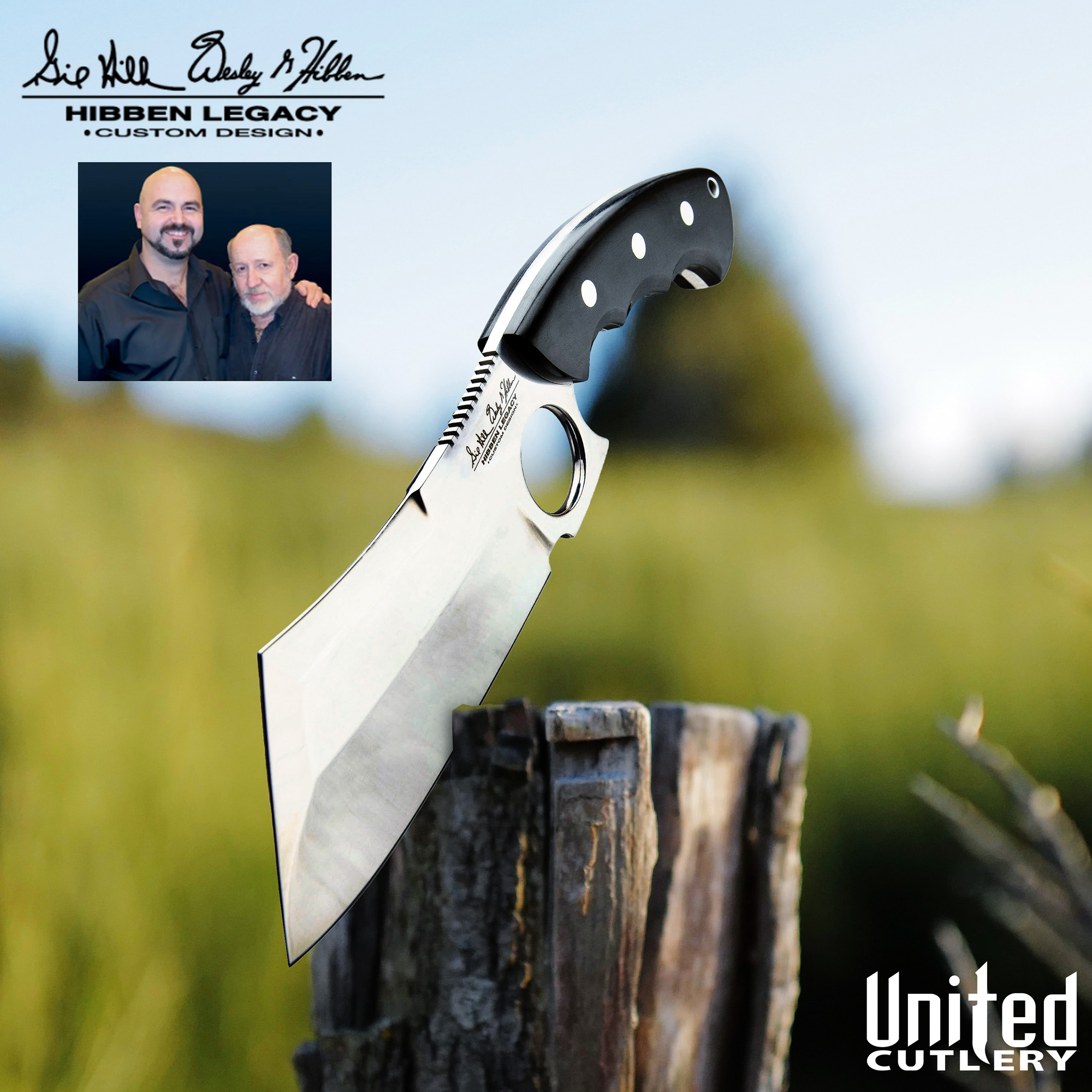 Hibben Legacy Ebenholz Hackmesser mit Scheide