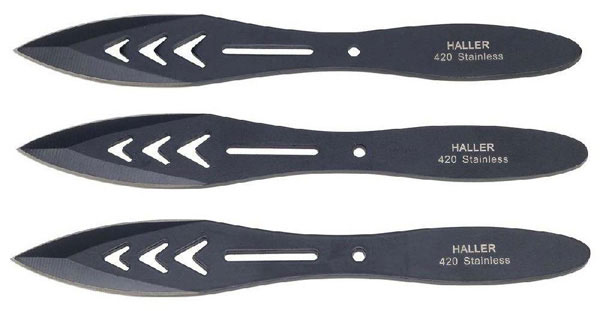 Wurfmesserset 3-tlg. schwarz