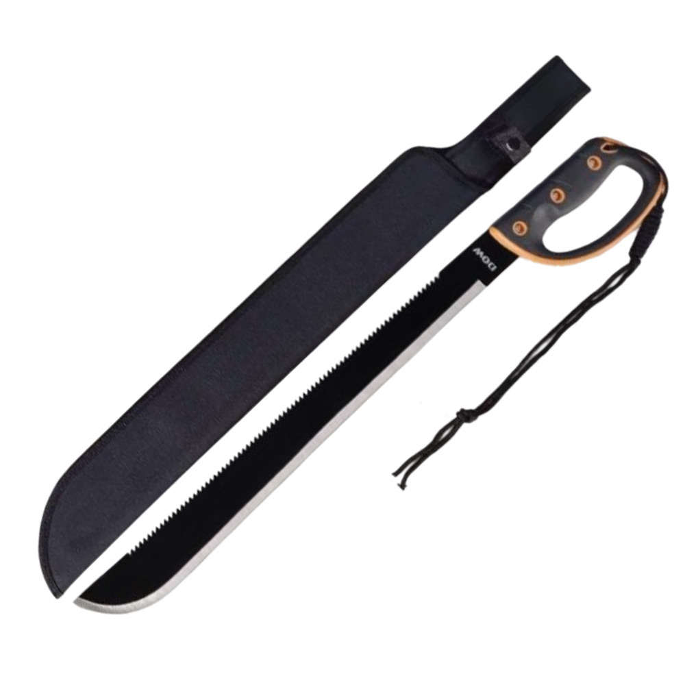 Massive Bushcraft Machete mit Sägerücken & Scheide